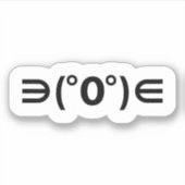 ふぐ顔文字日本のステッカー シール (正面)