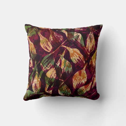 ふさのSedgeの種の水彩画のプリント クッション (裏面)