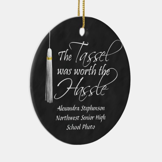 ふさは口論の価値がありました セラミックオーナメント (右)