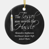 ふさは口論の価値がありました セラミックオーナメント (正面)