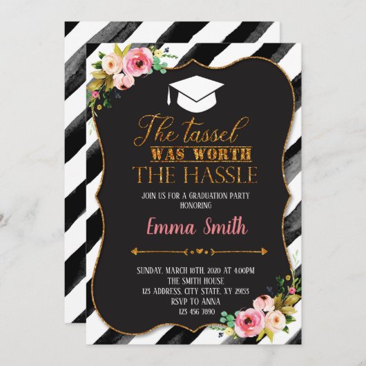 ふさは口論の単語の招待の価値がありました 招待状 (正面/裏面)