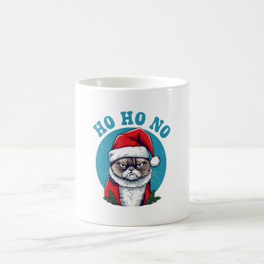 ふざけたおこったサンタ猫 コーヒーマグカップ (中央)