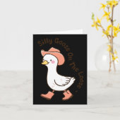 ふざけたヤギが大暴れ 面白いカウボーイ農夫 ファーミー カード (黄色い花)