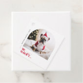 ふざけた家族のペット犬アーチ写真 クリスマス フェイバータグ (インサイチュ)