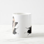 ふざけた犬の顔 コーヒーマグカップ (中央)