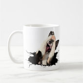 ふざけた犬の顔 コーヒーマグカップ (左)