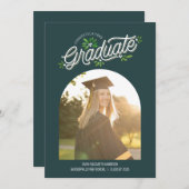 ふざけた賛美卒業発表アーチ写真 招待状 (正面/裏面)