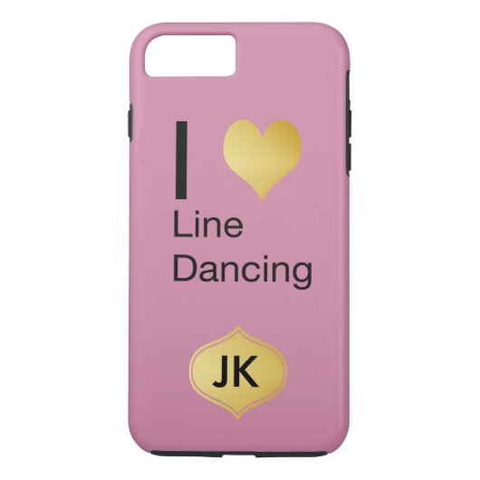 ふざけてエレガントなIのハートのラインダンス Case-Mate iPhoneケース (裏面)