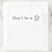 ふざけるな 長方形シール (バッグ)