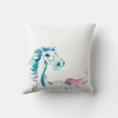 ふざける虹の馬の芸術 クッション (裏面)