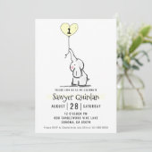 ふしぎなゾウの1歳の誕生日お知らせ 招待状 (スタンド正面)