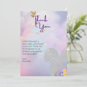 ふしぎな妖精の女の子の感謝カード サンキューカード (スタンド正面)