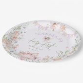 ふしぎな妖精の1歳の誕生日　魔法の庭園 ペーパープレート (アングル)