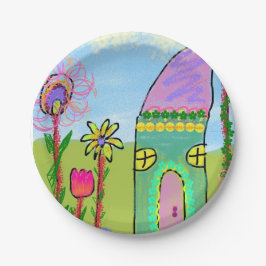 ふしぎな家 ペーパープレート