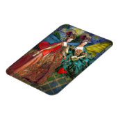 ふたお洒落ご女性蝶おもしろいコラージュ マグネット (左側)