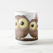 ふたごのミミズクのマグカップ - 魔法の森 コーヒーマグカップ (中央)