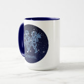 ふたご座の星座と星々 マグカップ (正面左)