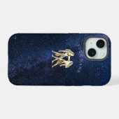 ふたご座の星座 iPhone 15ケース (裏面横)