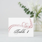 ふたつのハートがひとつに　テーブルナンバー ポストカード (スタンド正面)