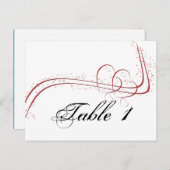 ふたつのハートがひとつに　テーブルナンバー ポストカード (正面/裏面)