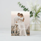 ふたりだけの結婚写真 結婚おめでとう 案内ポストカード (スタンド正面)