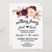 ふたりだけの結婚式の招待状 (正面/裏面)