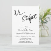 ふたりだけの結婚式 ウェディング+リセプション ゴールドの紙吹雪 招待状 (スタンド正面)
