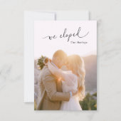 ふたりだけの結婚式 スクリプト ウェディングフォト 告知 案内状 (正面)