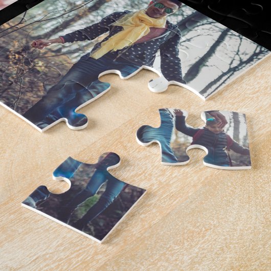 ふたりのパパがいてくれる方が、ひとりよりずっと良い | 父の日写真 ジグソーパズル (側面)