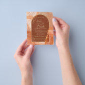 ふたりの結婚式  テラコッタ オータム ウェディング 招待状 チラシ (手)