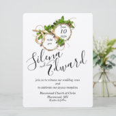 ふたりの輪ひとつとして　フラットな結婚式招待状 招待状 (スタンド正面)