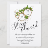 ふたりの輪ひとつとして　フラットな結婚式招待状 招待状 (正面)