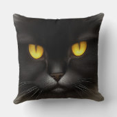 ふっおもしろい怒ふわ黒ペルシャ猫顔 クッション (裏面)