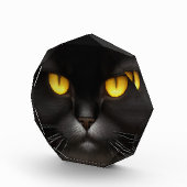 ふっおもしろい怒ふわ黒ペルシャ猫顔 フォトブロック (右)