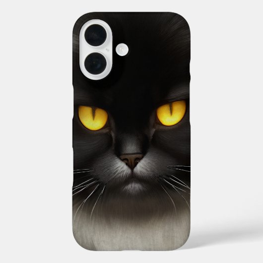 ふっおもしろい怒ふわ黒ペルシャ猫顔 Case-Mate iPhoneケース (裏面)
