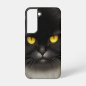 ふっおもしろい怒ふわ黒ペルシャ猫顔 SAMSUNG GALAXYケース (裏面)