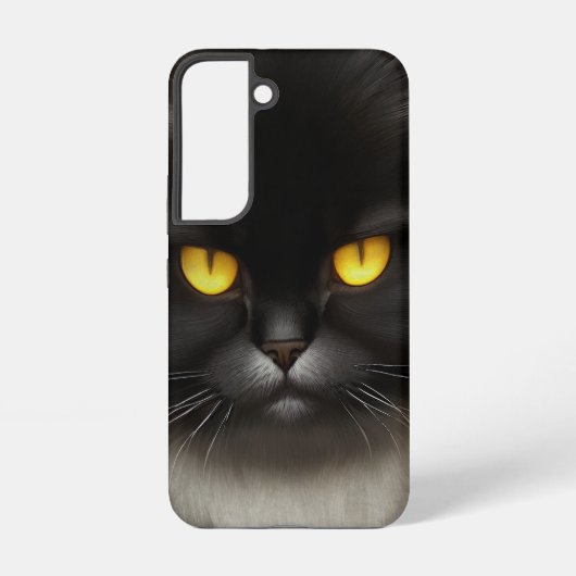 ふっおもしろい怒ふわ黒ペルシャ猫顔 SAMSUNG GALAXYケース (裏面)