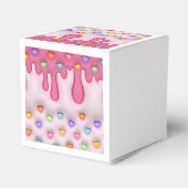 ふっくらとしたケーキつや消し滴下ハート フェイバーボックス (裏面サイド)