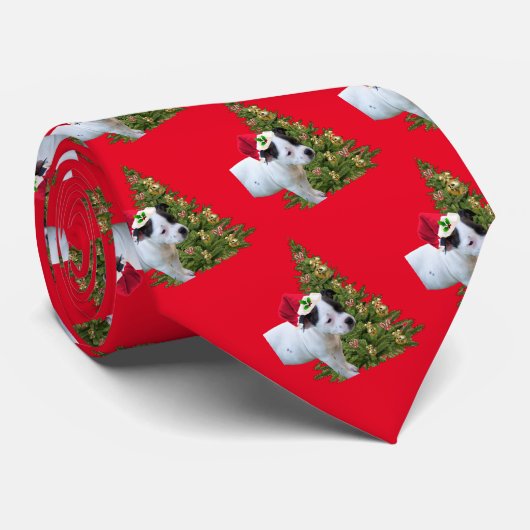 ふっくらとした子犬のクリスマスネックタイ ネクタイ (ロール)