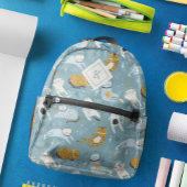 ふっくらとした宇宙猫の柄 プリントバックパック