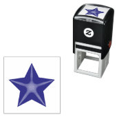 ふっくらとした紫の星 セルフインキングスタンプ (インサイチュ)