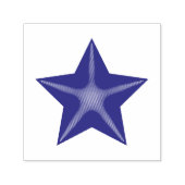 ふっくらとした紫の星 セルフインキングスタンプ (デザイン)