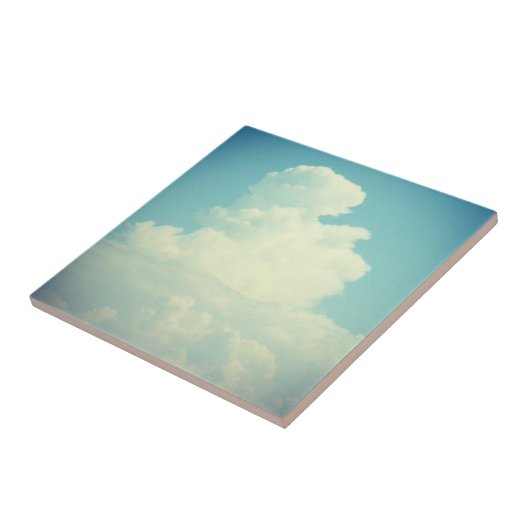 ふっくらとした雲の青空 タイル (側面)