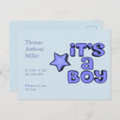 ふっくらとした青い星の男の子だ 案内ポストカード (正面/裏面)