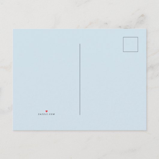 ふっくらとした青い星の男の子だ 案内ポストカード (裏面)