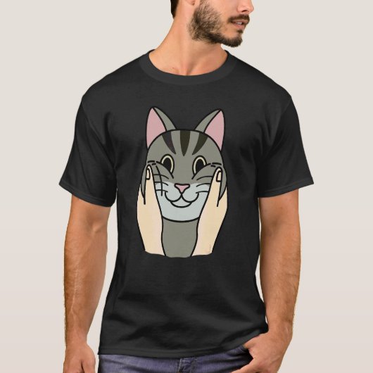 ふっくらほっぺのトラ猫ペット Tシャツ (正面)