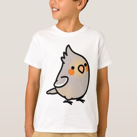 ふっくらシナモンカラーのメスのオカメインコ Tシャツ (正面)