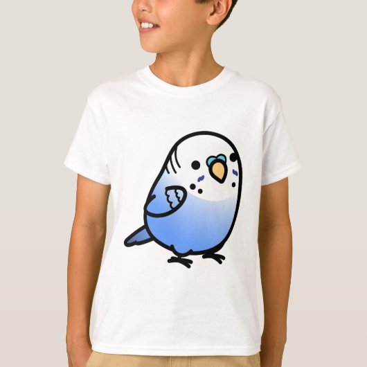 ふっくらスミレ色セキセイインコ Tシャツ (正面)