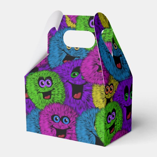 ふっつフレンドリーき可愛い生き物切り妻お願い フェイバーボックス (裏面サイド)