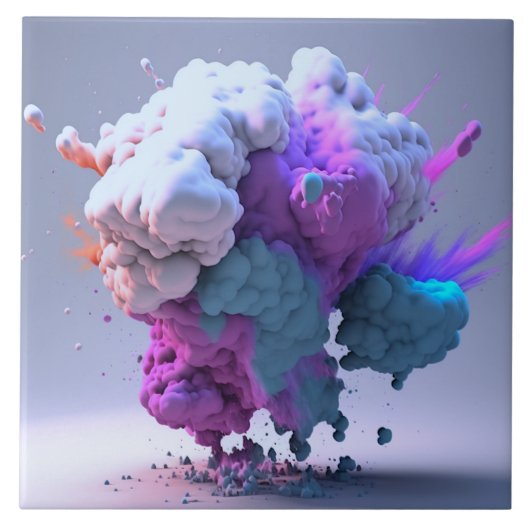 ふっカラフルふん雲陶瓦 タイル (正面)